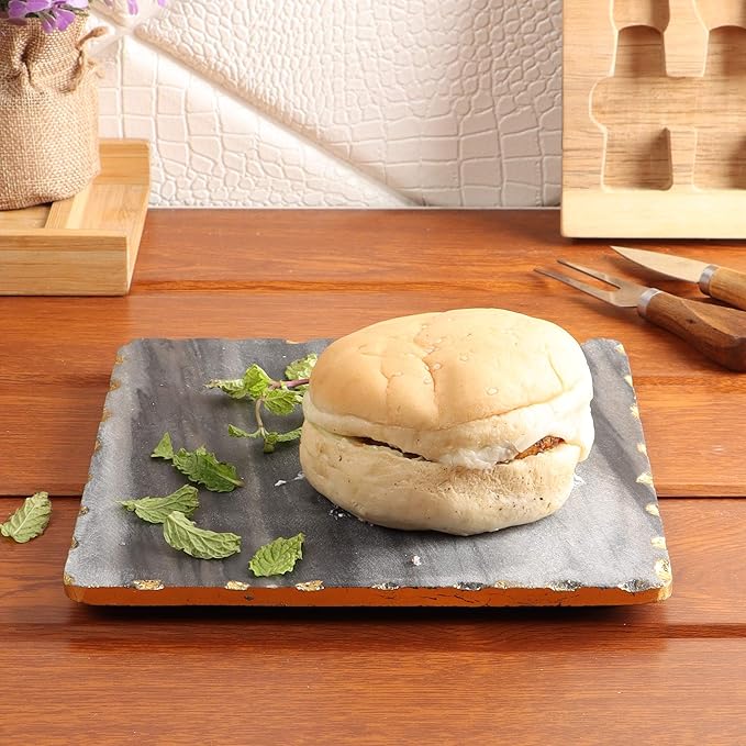 NikkisPride Handmade Sustainable Square Black Cheese Platter charcuterie Board